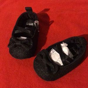 Sparkle Black crib shoes nb